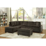 Exposed feet with faux wood Emilio Collection Ottoman By Homelegance 11
