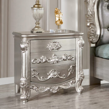 Silver Gray Nightstand HD-5800GR By Homey Design