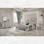 Silver Grey 5 PCs Eastern King Bedroom Set HD-5800GR By Homey Design 13