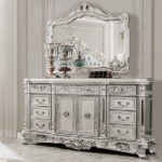 Silver Grey 5 PCs Eastern King Bedroom Set HD-5800GR By Homey Design 16