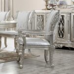Silver Gray Arm Chair HD-5800GR By Homey Design Homey Design HD-5800 Collection Mobilia Cleopatra 7 Silver Gray Arm Chair HD-5800GR By Homey Design 7