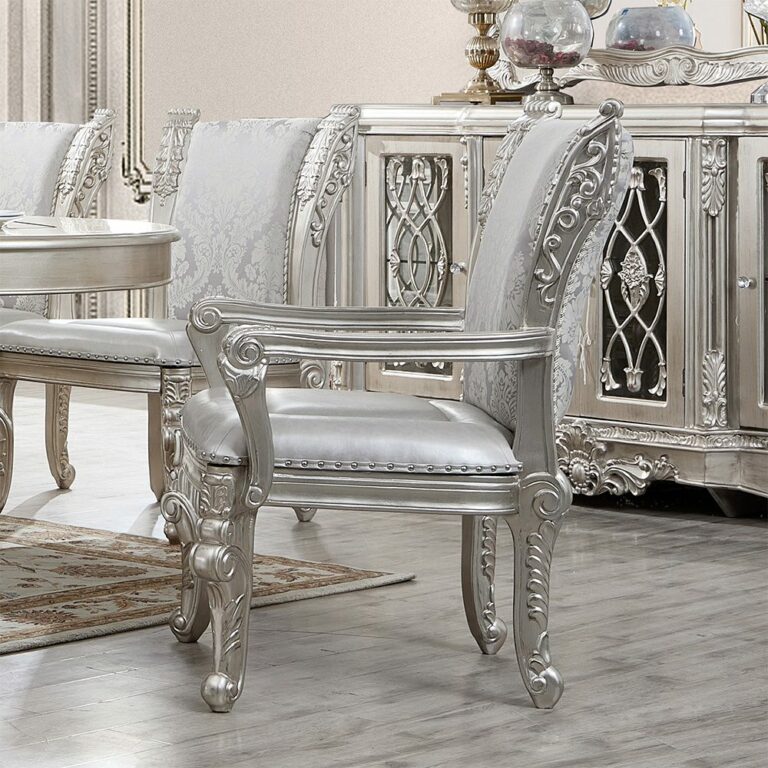Silver Gray Arm Chair HD-5800GR By Homey Design