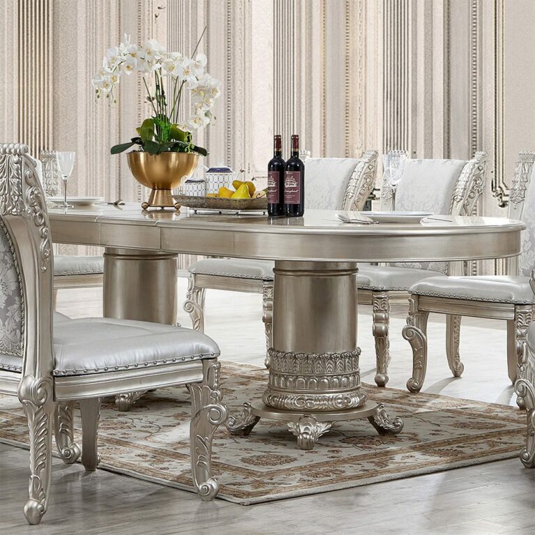 Silver Gray Dining Table HD-5800GR By Homey Design