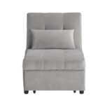 Brownish Gray Exposed feet with faux wood Garrell Collection Lift Top Storage Bench with Pull-out Bed By Homelegance Benches and Ottomans Mobilia Cleopatra 21 Brownish Gray Exposed feet with faux wood Garrell Collection Lift Top Storage Bench with Pull-out Bed By Homelegance 21