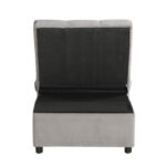 Brownish Gray Exposed feet with faux wood Garrell Collection Lift Top Storage Bench with Pull-out Bed By Homelegance Benches and Ottomans Mobilia Cleopatra 24 Brownish Gray Exposed feet with faux wood Garrell Collection Lift Top Storage Bench with Pull-out Bed By Homelegance 24