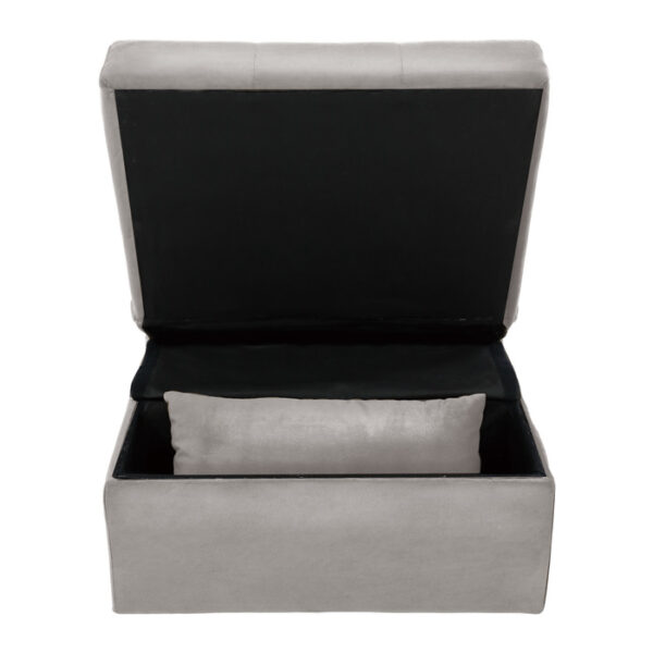 Brownish Gray Exposed feet with faux wood Garrell Collection Lift Top Storage Bench with Pull-out Bed By Homelegance 17