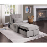 Brownish Gray Exposed feet with faux wood Garrell Collection Lift Top Storage Bench with Pull-out Bed By Homelegance Benches and Ottomans Mobilia Cleopatra 28 Brownish Gray Exposed feet with faux wood Garrell Collection Lift Top Storage Bench with Pull-out Bed By Homelegance 28