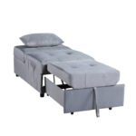 Gray Exposed feet with faux wood Garrell Collection Lift Top Storage Bench with Pull-out Bed By Homelegance 31