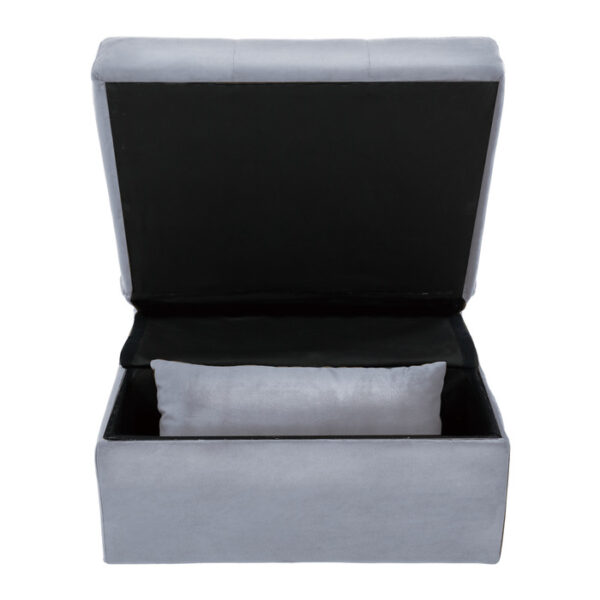 Gray Exposed feet with faux wood Garrell Collection Lift Top Storage Bench with Pull-out Bed By Homelegance 21