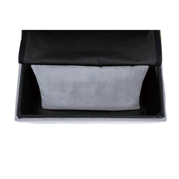 Gray Exposed feet with faux wood Garrell Collection Lift Top Storage Bench with Pull-out Bed By Homelegance 22