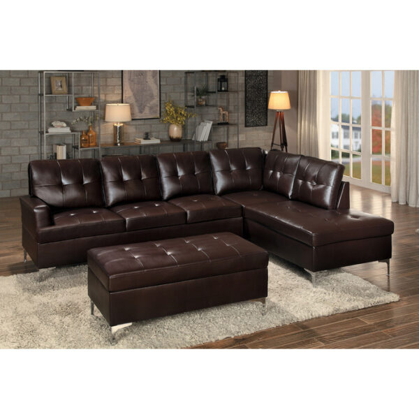 Brown Barrington Collection Ottoman By Homelegance 7