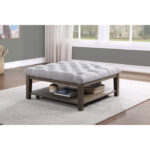 Gray Roseboro Collection Cocktail Ottoman By Homelegance Benches and Ottomans Mobilia Cleopatra 8 Gray Roseboro Collection Cocktail Ottoman By Homelegance 8