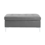 Gray Siver Metal Barrington Collection Ottoman By Homelegance Benches and Ottomans Mobilia Cleopatra 9 Gray Siver Metal Barrington Collection Ottoman By Homelegance 9