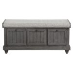 Distressed dark gray Woodwell CollectionBench By Homelegance 13