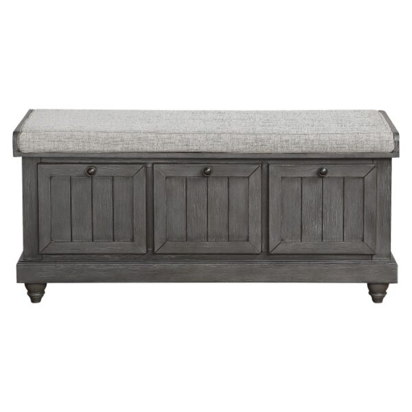 Distressed dark gray Woodwell CollectionBench By Homelegance 8