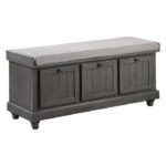 Distressed dark gray Woodwell CollectionBench By Homelegance 14