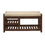 Dark Walnut Talmadge Collection Bench By Homelegance 15