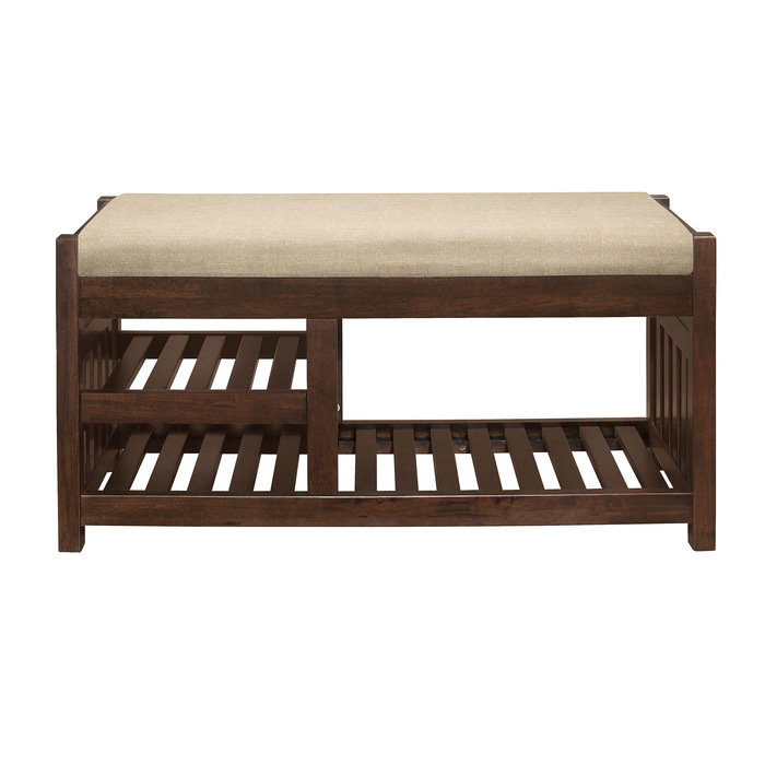 Dark Walnut Talmadge Collection Bench By Homelegance