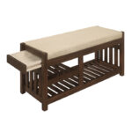 Dark Walnut Talmadge Collection Bench By Homelegance 17