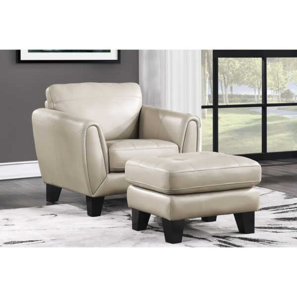 Beige Spivey Collection Ottoman By Homelegance 9