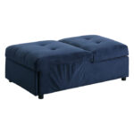 Exposed feet with faux wood blue Garrell Collection Lift Top Storage Bench with Pull-out Bed By Homelegance Benches and Ottomans Mobilia Cleopatra 22 Exposed feet with faux wood blue Garrell Collection Lift Top Storage Bench with Pull-out Bed By Homelegance 22
