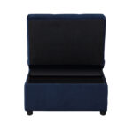 Exposed feet with faux wood blue Garrell Collection Lift Top Storage Bench with Pull-out Bed By Homelegance Benches and Ottomans Mobilia Cleopatra 24 Exposed feet with faux wood blue Garrell Collection Lift Top Storage Bench with Pull-out Bed By Homelegance 24