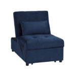 Exposed feet with faux wood blue Garrell Collection Lift Top Storage Bench with Pull-out Bed By Homelegance Benches and Ottomans Mobilia Cleopatra 25 Exposed feet with faux wood blue Garrell Collection Lift Top Storage Bench with Pull-out Bed By Homelegance 25