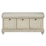 Distressed white Beige Woodwell Collection Bench By Homelegance Benches and Ottomans Mobilia Cleopatra 13 Distressed white Beige Woodwell Collection Bench By Homelegance 13