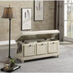 Distressed white Beige Woodwell Collection Bench By Homelegance Benches and Ottomans Mobilia Cleopatra 16 Distressed white Beige Woodwell Collection Bench By Homelegance 16