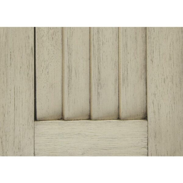Distressed white Beige Woodwell Collection Bench By Homelegance 12