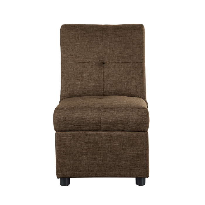 Brown Storage Ottoman/Chair Denby Collection By Homelegance