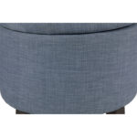Dark brown wood legs Blue gray Cleo Collection Ottoman/Storage By Homelegance 20