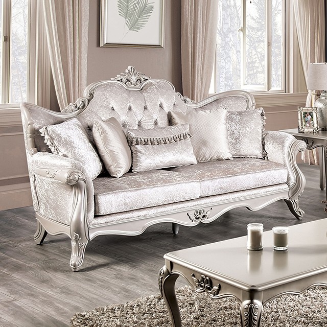 Off-White Acapulco Sofa FM65001WH-SF By Furniture Of America