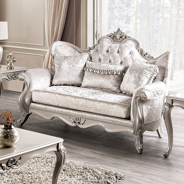 Off-White Acapulco Loveseat FM65001WH-LV By Furniture Of America
