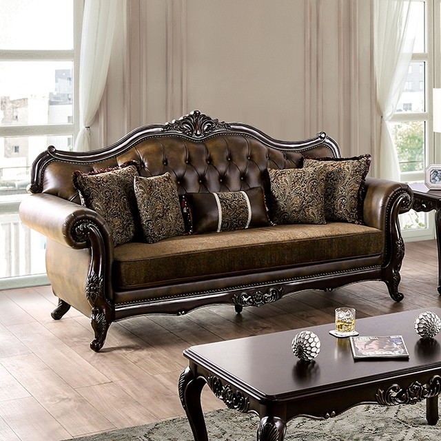 Brown Ensenada Sofa FM65003BR-SF By Furniture Of America
