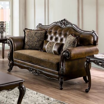 Brown Ensenada Loveseat FM65003BR-LV By Furniture Of America