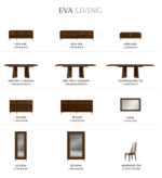 Tobacco Walnut Eva 4 Door Buffet p13585 By ESF Furniture 12