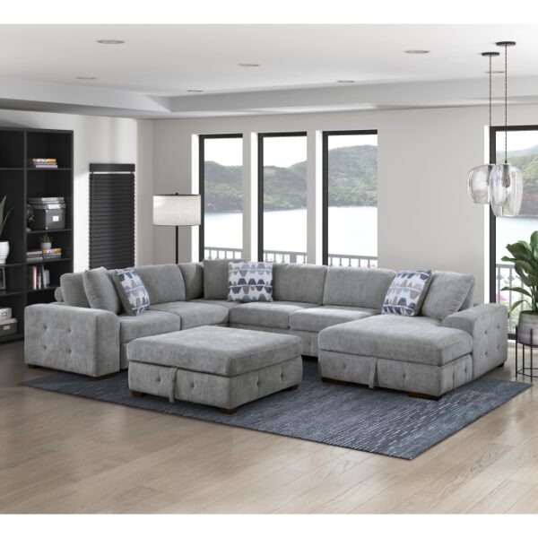 Gray 9624GY-4 Ottoman/Storage By Homelegance 12