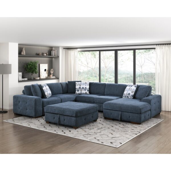 Blue 9624GY-4 Ottoman/Storage By Homelegance 12