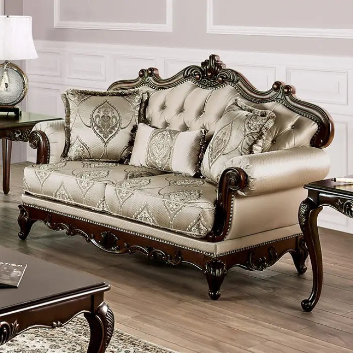 Beige Veracruz Loveseat Fm65002Bg-Lv By Furniture Of America | Mobilia Cleopatra 3 Beige Veracruz Loveseat FM65002BG-LV By Furniture Of America - Image 1