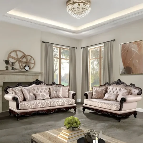 Veracruz Brown Loveseat FM65002BR-LV By Furniture Of America - Image 2