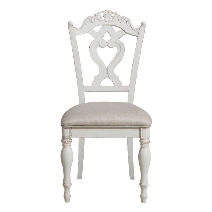 Antique White Cinderlla Collection Writing Desk chair by Homelegance