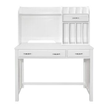White Blanche collection Desk with hutch by homelegance