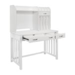 White Blanche collection Desk with hutch by homelegance Home Office Desks Mobilia Cleopatra 13 White Blanche collection Desk with hutch by homelegance 13