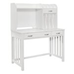 White Blanche collection Desk with hutch by homelegance Home Office Desks Mobilia Cleopatra 14 White Blanche collection Desk with hutch by homelegance 14