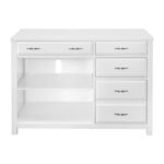 White Blanche collection Credenza by homelegance Home Office Desks Mobilia Cleopatra 9 White Blanche collection Credenza by homelegance 9