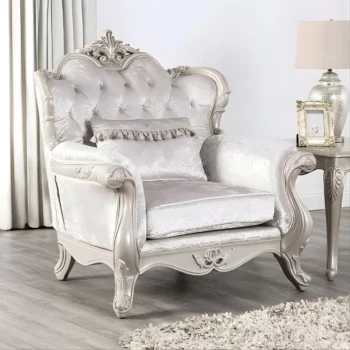 Off-White Acapulco Chair By Furniture Of America