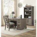 Driftwood light brown Cardano Collection Executive Desk by homelegance 14