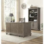 Driftwood light brown Cardano Collection Executive Desk by homelegance 15