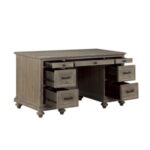 Driftwood light brown Cardano Collection Executive Desk by homelegance 17